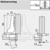Blum clip top Blumotion integruotas baldų lankstas 107 laipsnių kampu, 105031141