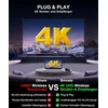 Televizorius Bmoste belaidis Hdmi siųstuvas ir imtuvas 4k, 9 nustatomi „wi-fi“ kanalai, 200 pėdų / 60 m, 3-ios kartos antena, vaizdo ir garso transliacija iš nešiojamojo kompiuterio, kompiuterio, Stb, kameros į televizorių, projektorių, monitorių (juodas)
