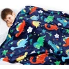 Bofree Minkštas dinozauro kūdikio antklodė su velcro užsegimu berniukams ir mergaitėms (150 x 200 cm)
