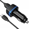 Borofone Bz14 2usb 2.4a Led įkroviklis + micro Usb kabelis