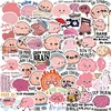 Brain lipdukai, 50 vnt., skirti riedlentėms, grafiti, motociklams, dviračiams, snieglentėms, bagažui, nešiojamam kompiuteriui, automobiliui, lagaminui vaikams ir paaugliams, vandeniui atsparūs vinilo lipdukai