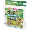Brainbox Brain Box 2054902 kišeninis leidimas pavojingi gyvūnai, kompaktiškas edukacinis žaidimas, atminties žaidimas, viktorinos žaidimas, kelioninis žaidimas vaikams nuo 6 metų