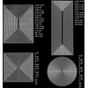 Briartw 4 vnt. stačiakampio kvadrato apskritimo pagrindinių metalinių pjovimo štampų rinkinys, skirtas "pasidaryk pats" scrapbooking'ui, įspaudimo šablonams, kortelių gamybai, albumų pjovimo štampams, "pasidaryk pats" popierinėms atvirutėms