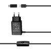 Bruphny maitinimo šaltinis, skirtas raspberry pi 4/3, 5.1v 3a usb-c maitinimo šaltinis su įjungimo/išjungimo jungikliu, skirtas raspberry pi 3, skirtas raspberry pi 4 modelis b