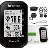 Bryton Rider 420 Sensor Bundle belaidis gps dviračio kompiuteris maršruto ir duomenų įrašymui, su kelio pavadinimų navigacija ir kelių kalbų palaikymu, juodas
