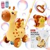 Bubble Fun Žaislinė vejapjovė su muilo burbulais žirafa burbulų pūtiklis stumdoma + 2x skystis nemokamai
