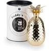 Buddy´s Bar - 1 ananaso kokteilių puodelis, 450 ml, ananaso puodelis, aukštos kokybės nerūdijančio plieno puodelis, maistui saugus kokteilių puodelis su dovanų dėžute, 1 vienetas, poliruotas auksas