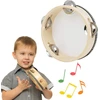 Būgnas, tamburinas, rankinis būgnas, būgno varpelis, 6 colių medinis vienos eilės tamburino rankinis būgno varpelis, edukacinis muzikos instrumentas, šokių vakarėliui, vaikų žaidimams, vokaliniam akompanimentui