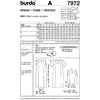Burda b7972 suknelės siuvimo modelis 19 x 13 cm