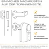 Burg-wächter Secuentry active 7700 elektroninis motorizuotas užraktas priekinėms durims, durų užraktas, atidarymas ir uždarymas vienu mygtuko paspaudimu, valdymas per programėlę, balta/antracito spalva