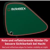Bushbock® Premium grąžulo uždangalas, pagamintas iš Oxford 600d medžiagos su Pu danga ir atšvaitais. Universalus grąžulo uždangalas – taip pat skirtas priekaboms/nameliams ant ratų su apsaugos nuo slydimo jungtimi ir dėžutės užraktu (žalias)