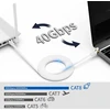 Busohe Cat 8 Lan kabelis, 6 metrai, didelio greičio gigabitinis Rj45 Lan tinklo kabelis, 40 Gbps 2000 Mhz interneto jungiamasis kabelis, suderinamas su maršrutizatoriumi, modemu, kompiuteriu, nešiojamuoju kompiuteriu, spausdintuvu