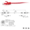 C2g Cat6a itin lankstus plonas ethernet kabelis, idealiai tinkantis maršrutizatoriui, modemui, internetui, wifi dėžutėms, XBOX, ps5, smart tv, sky q, ip kamerai, itin dideliam interneto greičiui (raudonas)