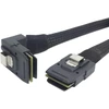 Cablecc 1m Sff-8087 Mini Sas 4i 36 kontaktų į 36 kontaktų stačiu kampu 90 laipsnių kabelis