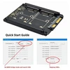 Cablecc dual msata mini sata ssd kortelė jbod raid0 span bridge į 2.5 colio sata combo hdd disko dėklą