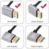 Cablecc Hdmi 2.1 itin plonas Hdtv kabelis 8k 4k itin lankstus plonas apatinis kampinis į viršų 90 laipsnių A tipo kompiuteriui Hdtv (50cm)