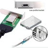 Cablecc mini sas sff-8088 male į sff-8088 female išorinis kabelis pcba su žemo profilio laikikliu 50cm