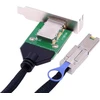 Cablecc mini sas sff-8088 male į sff-8088 female išorinis kabelis pcba su žemo profilio laikikliu 50cm