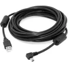 Cablecc mini usb b tipo 5 kontaktų kištukas kairiniu kampu 90 laipsnių į usb 2.0 kištuko duomenų kabelį 5m su emi ferito šerdimi