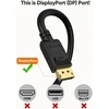 Cablecreation 1.83m Displayport į Dvi kabelis, paauksuotas standartinis Dp į Dvi vyriškas kabelis su įmontuotu Ic lustu, juodas