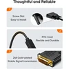 Cablecreation Hdmi į Dvi kabelis, 0.15m dvikryptis Hdmi lizdas į Dvi (24+1) kištuko adapterio kabelis, Hdmi Dvi konvejeris, palaiko 1080p, 3d, paauksuotas, 2 vienetai 0.5ft/juodas