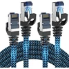 Cabneer 2 x 1 m lan kabelis, tinklo kabelis, cat8 ethernet kabelis, rj45 patch kabelis, 40 gbps 2000 mhz/s gigabitinis, didelės spartos interneto kabelis, suderinamas su maršrutizatoriumi, modemu, nešiojamuoju kompiuteriu, pc