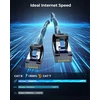 Cabneer 2 x 1 m lan kabelis, tinklo kabelis, cat8 ethernet kabelis, rj45 patch kabelis, 40 gbps 2000 mhz/s gigabitinis, didelės spartos interneto kabelis, suderinamas su maršrutizatoriumi, modemu, nešiojamuoju kompiuteriu, pc