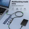 Cakoble usb c - usb c 2m kabelis, usb 3.2 gen2 type c įkrovimo kabelis, 20 gbps duomenų perdavimas, 240 w 48 v/5 a greito įkrovimo kabelis, 4k @ 144 hz vaizdo perdavimo usb c kampas nešiojamam kompiuteriui, mobiliajam telefonui