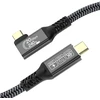 Cakoble usb c - usb c 2m kabelis, usb 3.2 gen2 type c įkrovimo kabelis, 20 gbps duomenų perdavimas, 240 w 48 v/5 a greito įkrovimo kabelis, 4k @ 144 hz vaizdo perdavimo usb c kampas nešiojamam kompiuteriui, mobiliajam telefonui