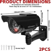 Camera Atrappe lauko, 2 vnt. muliažinių apsaugos kamerų su mirksinčia led lempute, muliažinė cctv stebėjimo kamera, muliažinė saulės energija maitinama simuliacinė netikra kamera
