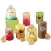 Candele D'aurora 7 skirtingų formų ir kvapų rinkinys, pastelinė pavasario kolekcija, spalvos: žalia, geltona, rožinė, balta, šviesiai mėlyna, vokiški dagčiai