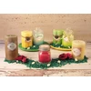 Candele D'aurora 7 skirtingų formų ir kvapų rinkinys, pastelinė pavasario kolekcija, spalvos: žalia, geltona, rožinė, balta, šviesiai mėlyna, vokiški dagčiai