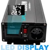 Captok 1500 vatų grynos sinusinės bangos inverteris 12v dc į 220v ac su led ekranu, 2 ac išėjimais, 5v 2.4a usb prievadu, galios keitiklis automobiliui, sunkvežimiui, namams, kelionėms