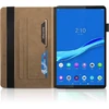 Casefun dėklas, skirtas Lenovo Tab M10 Plus, medžio motyvas, itin plonas Tpu apsauginis dėklas, folio atverčiamas stovas su kortelių lizdais, skirtas Lenovo Tab M10 Fhd Plus (2nd Gen) 10.3 colių Tb-x606f Tb-x606x, rudas