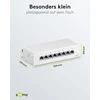 Cat 6 mini/desktop patch panel, 8 portų, baltas - Stp ekranuotas, baltas