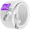 Cat 7 Lan kabelis 30m, baltas, 10 Gbps, 600 Mhz, ekranuotas