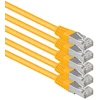 Cat6 ethernet lan patch cord tinklo kabelis cat 6 - 0.25m geltonas - 5 vnt. sftp pimf lszh varinis