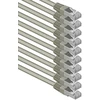 Cat6 ethernet lan patch cord tinklo kabelis cat 6 - 5m pilkas - 10 vienetų sftp pimf lszh varinis