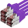 Cat6 tinklo kabelis 5x 2m, violetinis Ethernet Lan Sftp
