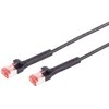 Cat.6a tinklo kabelis 1.5m, 90° kampinis Rj45, 10 Gbps, juodas