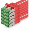 Cat7 tinklo kabelis - cat 7 ethernet kabelis, tinklo / interneto / dsl / modem / router / hub patch kabelis, lan kabelis, raw kabelis, 10 gb/s (s-ftp pimf), patch kabelių rinkinys su rj 45 jungtimi, cat.6a