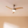 Cecotec Energysilence Aero 480 lubų ventiliatorius 65 W ir 42 colių su šviesa ir nuotoliniu valdymu, 3 greičių pasirinkimas, valdymas, riešutmedžio ir buko medienos apdaila