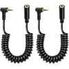 Cerrxian 2 vnt. 2,5 mm audio kabelis, 2,5 mm Trs 3 kontaktų jungtis iš tėčio į tėtį stereo audio aux spiralinis kabelis vaizdo kamerai, fotoaparatui, fotoaparato nuotolinio valdymo pultui, ausinėms, Ir blasteriui ir Ir siųstuvui - 1 m (ml į F)