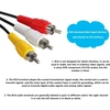 Cerrxian usb į 3 rca kabelis, usb 2.0 a female į 3 rca male audio video av composite adapterio kabelis, skirtas tv/mac/pc (0.15m)