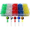 Cesfonjer 500 vnt. led šviesos diodai 5 mm, apvalūs spalvoti diodai 5 mm 2 kontaktų, (5 spalvos x 100 vnt.)