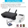 Cheecent belaidis spausdinimo serveris, skirtas usb spausdintuvams (ne plug & play), 2 prievadų usb spausdinimo serveris, konvertuoja laidinį spausdintuvą į belaidį wifi ethernet tinklą, suderinamas su windows mac