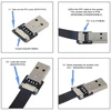 Chenyang Cy Type-a Usb 2.0 jungtis – micro Usb 5pin jungtis žemyn nukreiptas 90 laipsnių kampu plonas Fpc kabelis 20 cm, skirtas Fpv, diskams ir telefonams