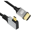 Chenyang Hdmi 2.1 kabelis, Hdmi kištukas į Micro Hdmi kištuką 90 laipsnių kampu į kairę 8k @ 60hz 4k @ 120hz 48gbps itin didelės spartos kabelis paauksuotas 1,64 pėdos/0,5 m skirtas televizoriui, monitoriui, kompiuteriui
