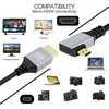 Chenyang Hdmi 2.1 kabelis, Hdmi kištukas į Micro Hdmi kištuką 90 laipsnių kampu į kairę 8k @ 60hz 4k @ 120hz 48gbps itin didelės spartos kabelis paauksuotas 1,64 pėdos/0,5 m skirtas televizoriui, monitoriui, kompiuteriui