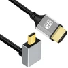 Chenyang hdmi 2.1 kabelis, hdmi male į micro hdmi male 90 laipsnių kampu aukštyn 8k @ 60hz 4k @ 120hz 48gbps itin didelės spartos kabelis paauksuotas 0,5 m, skirtas televizoriui, monitoriui, kompiuteriui